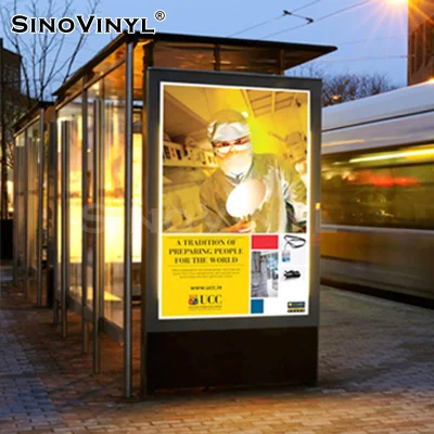 SINOVINYL Poster Flex Gloss Bianco opaco Pellicola autoadesiva Eco Solvent Printing Materiale vinilico